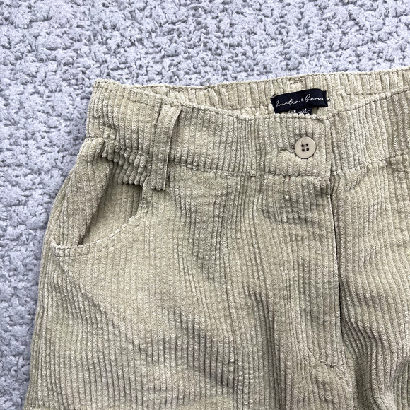 Hunter & Brown Corduroy Pants Womens M Brown Wide Leg Baggy Cargo Retro - Picture 4 of 13